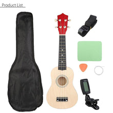 Load image into Gallery viewer, Ukulele Complete Starter Kit 21 Inch With Tuner - Burlywood 
