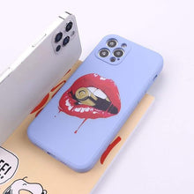 Load image into Gallery viewer, Sexy Red Lips iPhone Case - Bullets and Zippers - iPhone 7 
