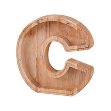 Load image into Gallery viewer, Wooden Letter Piggy Bank - C

