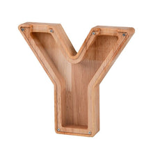 Load image into Gallery viewer, Wooden Letter Piggy Bank - Y
