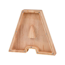 Load image into Gallery viewer, Wooden Letter Piggy Bank
