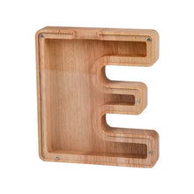 Load image into Gallery viewer, Wooden Letter Piggy Bank - E
