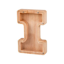 Load image into Gallery viewer, Wooden Letter Piggy Bank - I
